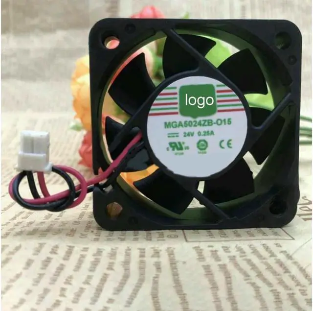 Alt view image 3 of 4 - Inverter Cooling Fan MGA5024ZB-O15 for Yongli 24V 0.25A 2-wir 50*50*15mm