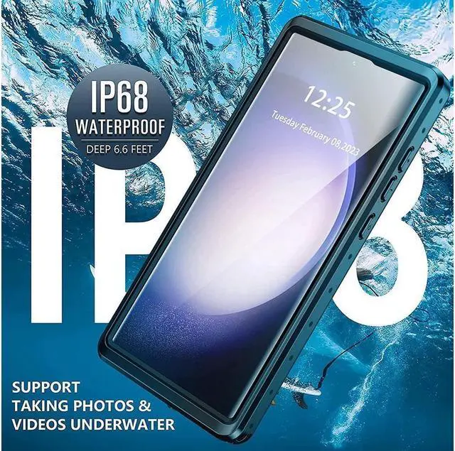 Alt view image 3 of 7 - BONAEVER For Samsung Galaxy S23 Ultra Case Waterproof Case with [Built-in Screen Protector] [Military Shockproof] Phone Cover for Galaxy S23 Ultra 5G 6.8'' 2023