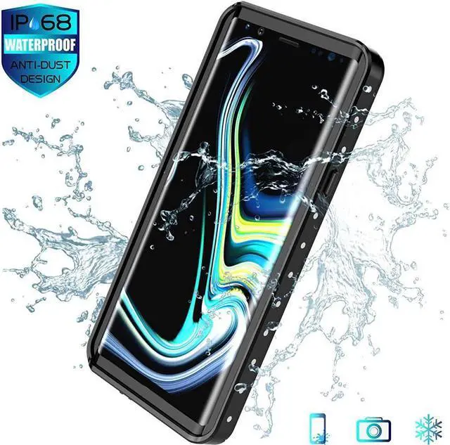 Alt view image 2 of 7 - BONAEVER For Samsung Galaxy Note 9 Waterproof Case Built in Screen Protector Protective Shockproof Cover IP68 Underwater Waterproof Case for Galaxy Note 9 6.4 inch