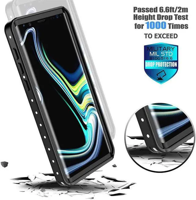 Alt view image 4 of 7 - BONAEVER For Samsung Galaxy Note 9 Waterproof Case Built in Screen Protector Protective Shockproof Cover IP68 Underwater Waterproof Case for Galaxy Note 9 6.4 inch