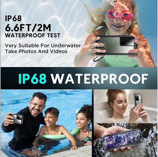 Alt view image 3 of 7 - BONAEVER For Samsung Galaxy S23 Ultra Case Waterproof Built-in Screen Protector Protective Shockproof Anti-Scratch Rugged Cover for Galaxy S23 Ultra 5G 6.8'' 2023