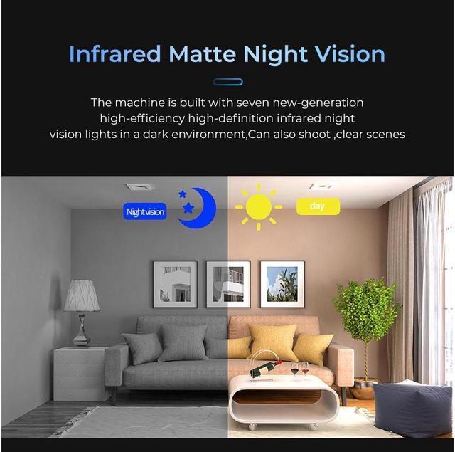 Alt view image 3 of 7 - BONAEVER Spy Camera WiFi Hidden Camera Mini Video Recorder Night Vision Motion Detection Camcorder HD 1080P Wireless Security Camera