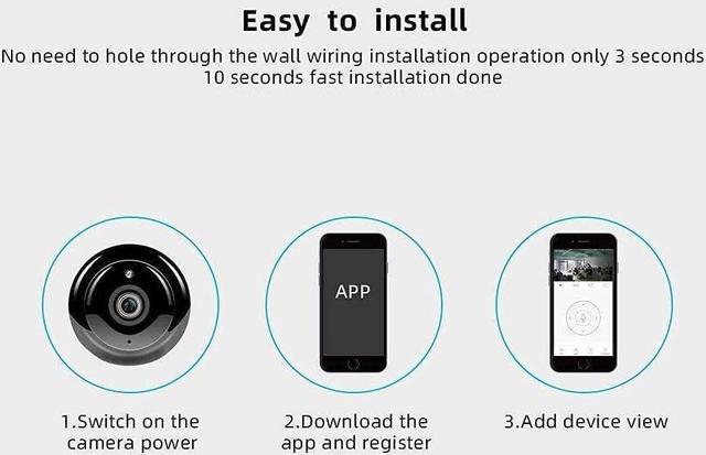 Alt view image 7 of 7 - BONAEVER Spy Camera WiFi Hidden Camera Mini Video Recorder Night Vision Motion Detection Camcorder HD 1080P Wireless Security Camera