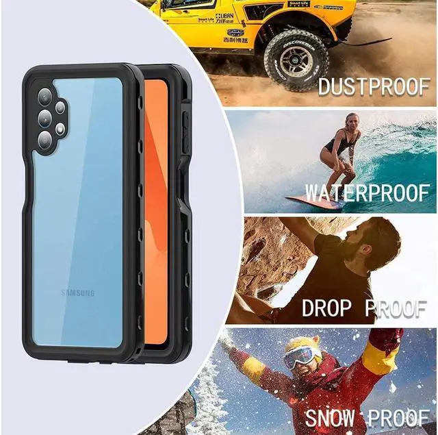 Alt view image 7 of 7 - BONAEVER For Samsung Galaxy A32 5G Waterproof Case with Built-in Screen Protector Du Standproof Shockproof Case Underwater Protective Cover for Galaxy A32 5G
