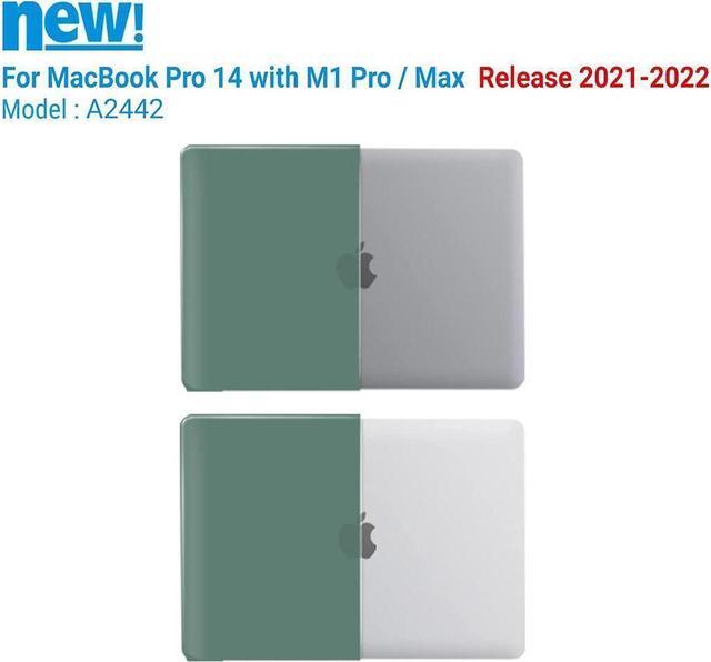 Alt view image 5 of 7 - BONAEVER For Macbook Pro 14 inch Case 2023 2022 2021 Release M2 A2779 A2442 M1 Pro/Max Chip with Touch ID Hard Case Shell Cover Keyboard Skin Cover