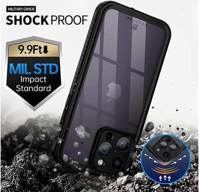 Alt view image 3 of 6 - BONAEVER For Apple iPhone 14 Pro Max Waterproof Case with Built-in Screen Protector IP68 Shockproof Protective Cover For iPhone 14 Pro Max 6.7 inch