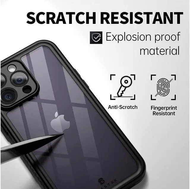 Alt view image 6 of 6 - BONAEVER For Apple iPhone 14 Pro Max Waterproof Case with Built-in Screen Protector IP68 Shockproof Protective Cover For iPhone 14 Pro Max 6.7 inch