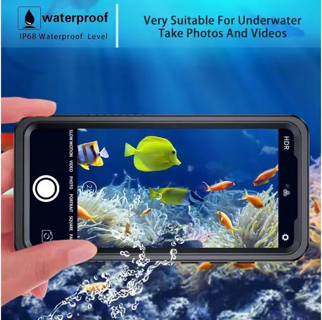 Alt view image 2 of 7 - BONAEVER For Samsung Galaxy A72 Case Waterproof Shockproof Bumper Case with Built-in Screen Protector Du Standproof Phone Cover for Galaxy A72 4G/5G 6.7 Inch