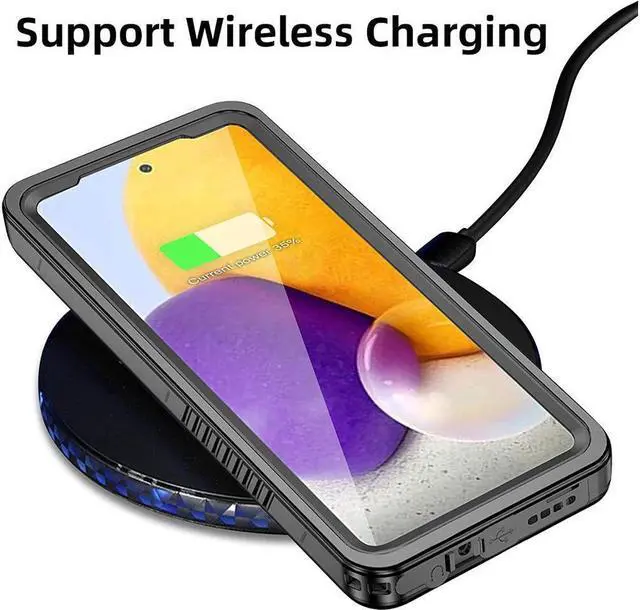 Alt view image 6 of 7 - BONAEVER For Samsung Galaxy A72 Case Waterproof Shockproof Bumper Case with Built-in Screen Protector Du Standproof Phone Cover for Galaxy A72 4G/5G 6.7 Inch
