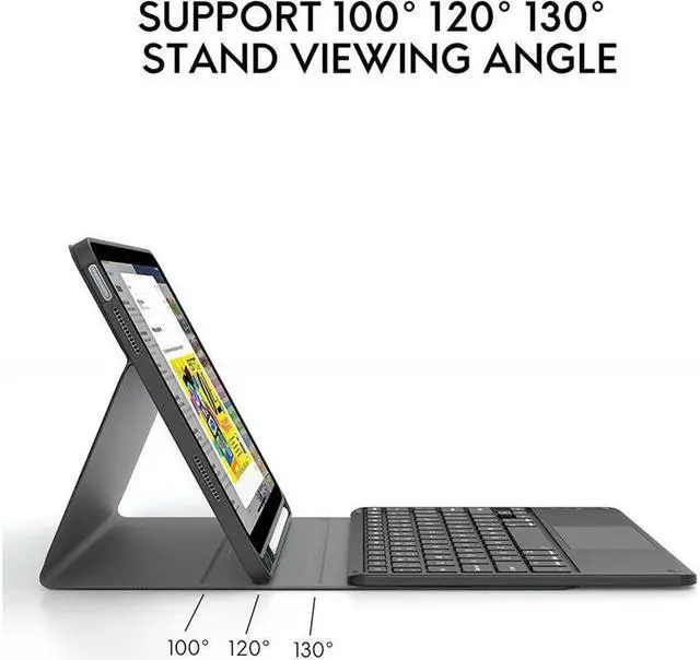 Alt view image 2 of 7 - BONAEVER Touchpad Keyboard Case For iPad (A16) 11th Generation 11 Inch 2025, iPad 10th Generation 10.9 inch 2022 with Backlit Trackpad Stand Cover with Wireless Keyboard Pencil Holder