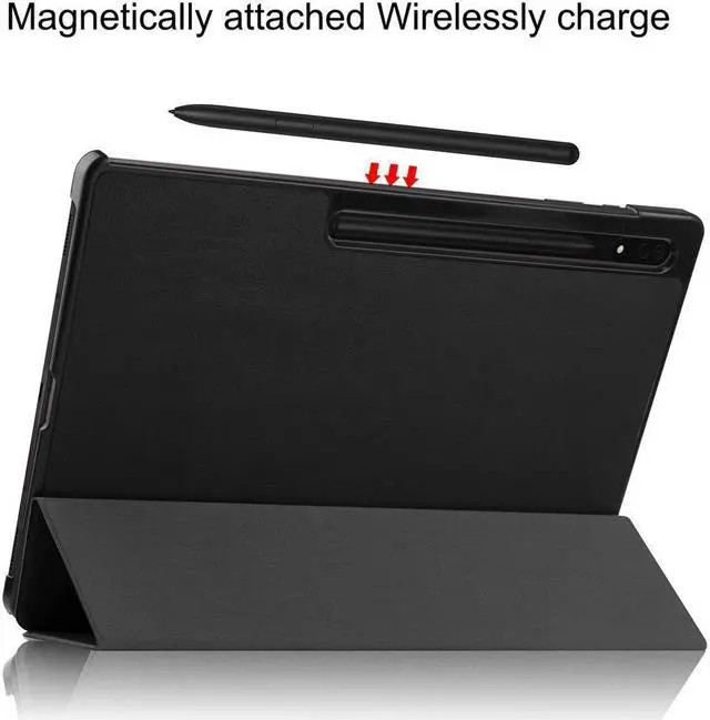 Alt view image 4 of 7 - BONAEVER For Samsung Galaxy Tab S8 Ultra Case 14.6 Inch 2022 with S Pen Holder Model SM-X900 / SM-X906 Slim Stand Protective Smart Folio Cover with Universal Stylus Pen
