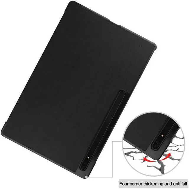 Alt view image 6 of 7 - BONAEVER For Samsung Galaxy Tab S8 Ultra Case 14.6 Inch 2022 with S Pen Holder Model SM-X900 / SM-X906 Slim Stand Protective Smart Folio Cover with Universal Stylus Pen