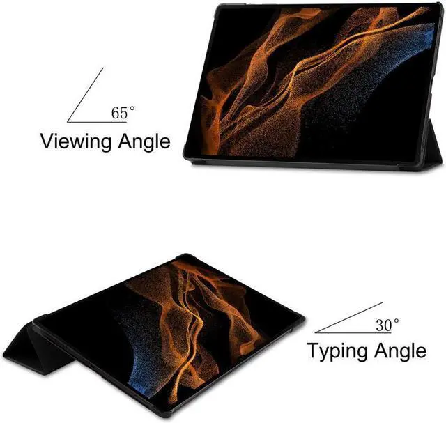 Alt view image 3 of 7 - BONAEVER For Samsung Galaxy Tab S8 Ultra Case 14.6 Inch 2022 with S Pen Holder Model SM-X900 / SM-X906 Slim Stand Protective Smart Folio Cover with Universal Stylus Pen