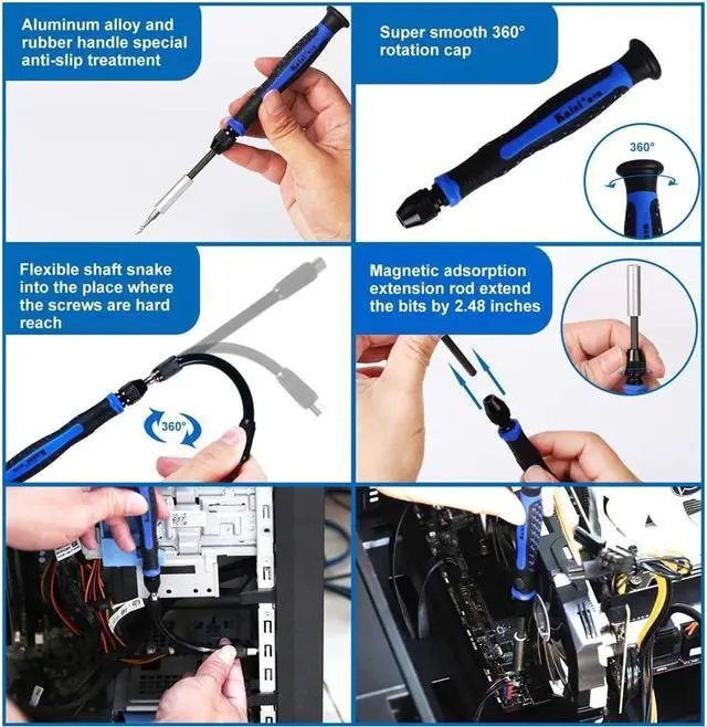 Alt view image 3 of 7 - BONAEVER 126 in 1 Precision Screwdriver Set with 111 Bits Magnetic Driver Kit Professional Electronics Repair Tool Kit for Repair Computer PC MacBook Laptop iPhone Xbox Game Console