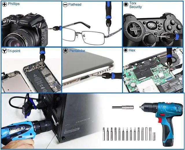 Alt view image 4 of 7 - BONAEVER 126 in 1 Precision Screwdriver Set with 111 Bits Magnetic Driver Kit Professional Electronics Repair Tool Kit for Repair Computer PC MacBook Laptop iPhone Xbox Game Console