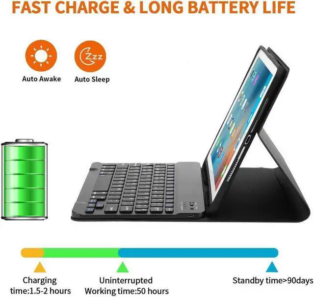Alt view image 6 of 7 - BONAEVER Keyboard Case for iPad Mini 6 2021 - Wireless Magnetic Keyboard Slim Shell Smart Folio Stand Cover Case with Pencil Holder for 8.3 inch iPad Mini 6th Generation