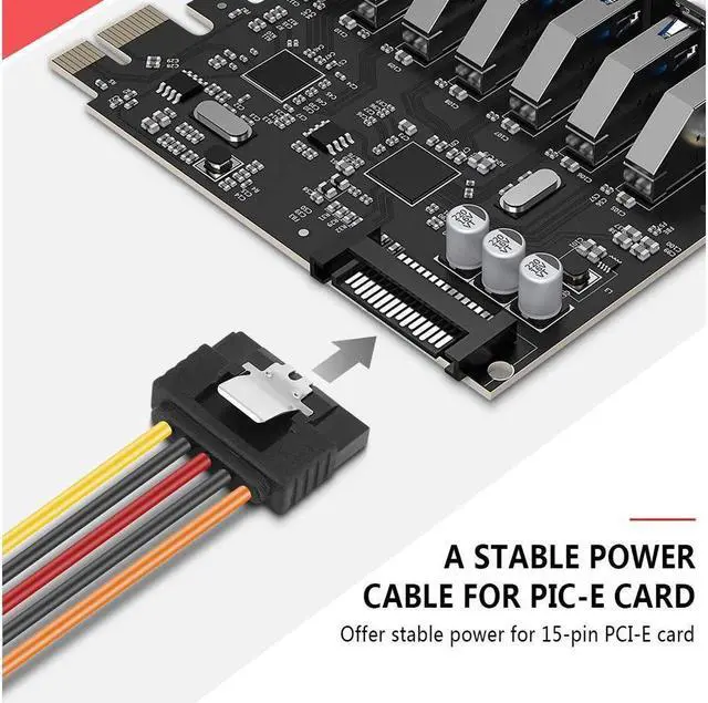 Alt view image 4 of 6 - BONAEVER 15 Pin SATA Power Y-Splitter Cable 8 Inches - 2 Pack