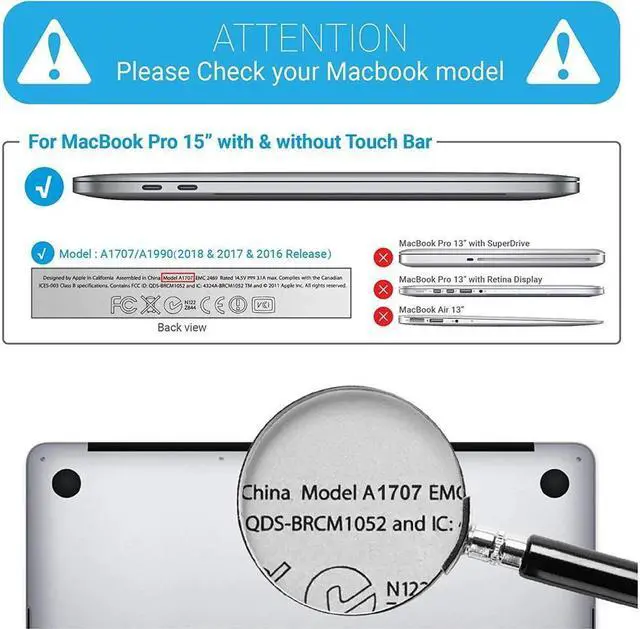 Alt view image 2 of 7 - BONAEVER Compatible with MacBook Pro 15 Inch Case 2019 2018 2017 2016 A1990 A1707 Hard Shell Case with Keyboard Cover & Type C Adapter for Mac Pro 15 Touch Bar