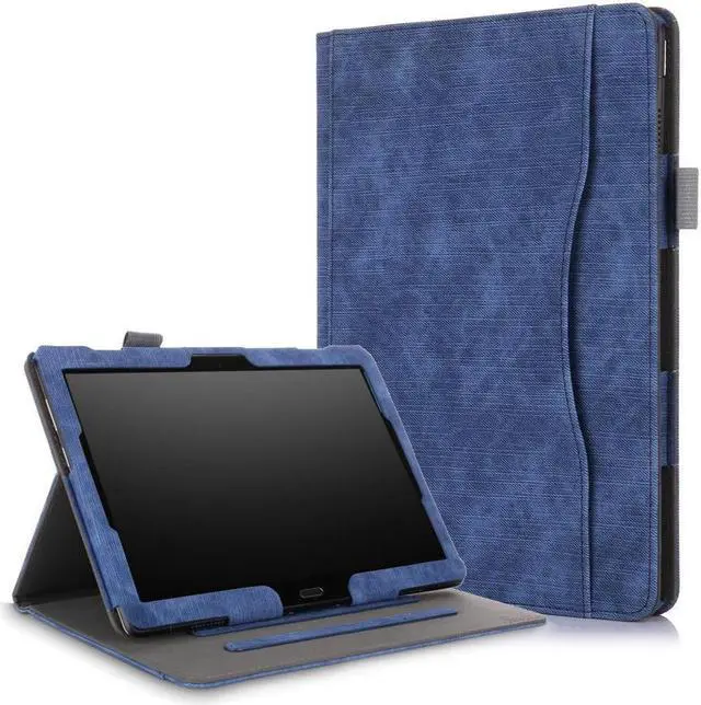 Main image of BONAEVER Case for Lenovo Tab M10 / P10 Smart Folio Stand Cover For Lenovo Tab M10 X605F / P10 X705F 10.1 inch with Multiple Viewing Angles / Document Card Pocket