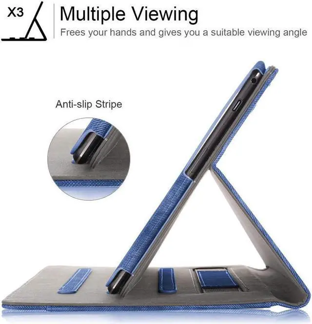 Alt view image 4 of 7 - BONAEVER Case for Lenovo Tab M10 / P10 Smart Folio Stand Cover For Lenovo Tab M10 X605F / P10 X705F 10.1 inch with Multiple Viewing Angles / Document Card Pocket