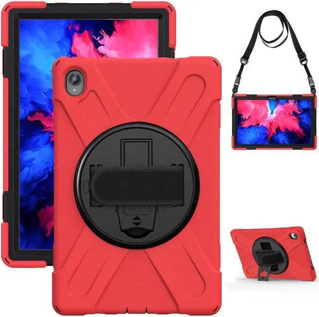 Alt view image 6 of 7 - BONAEVER Case for Lenovo Tab P11 Plus / P11 11 inch 2022 2021 2020 TB-J606F TB-J606X TB-J616F TB-J607F with Stand Shoulder Strap Shockproof Cover