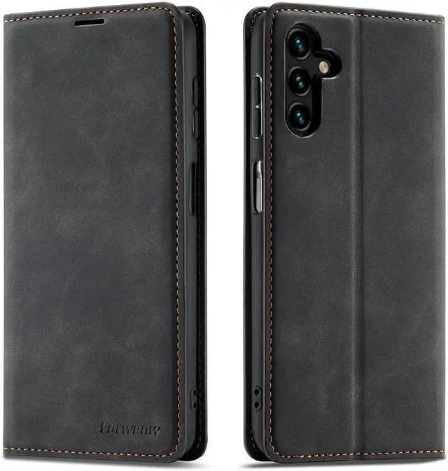 Main image of BONAEVER For Samsung Galaxy A14 5G Case PU Leather Cover TPU Bumper with Card Holder Stand andidden Magnetic Shockproof Flip Wallet Case For Galaxy A14 5G 6.8 inch 2023