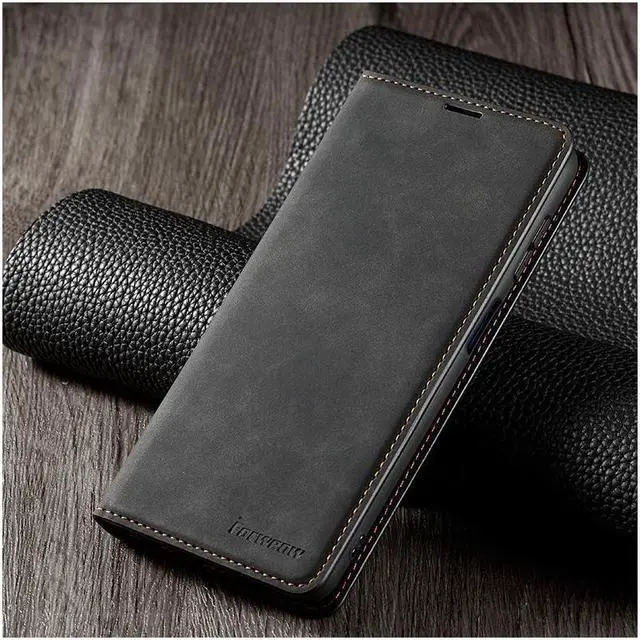 Alt view image 7 of 7 - BONAEVER For Samsung Galaxy A14 5G Case PU Leather Cover TPU Bumper with Card Holder Stand andidden Magnetic Shockproof Flip Wallet Case For Galaxy A14 5G 6.8 inch 2023