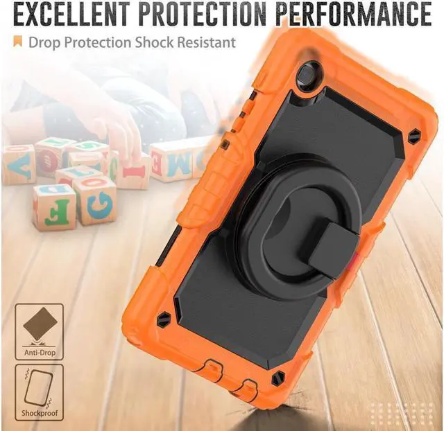 Alt view image 3 of 7 - BONAEVER Case For Samsung Galaxy Tab A7 Lite Case 8.7 inch with Screen Protector Pen Holder Shockproof Hard Protective Kids Cover for Galaxy Tab A7 Lite 2021 SM-T220/T225/T227 with Rotatable Stand