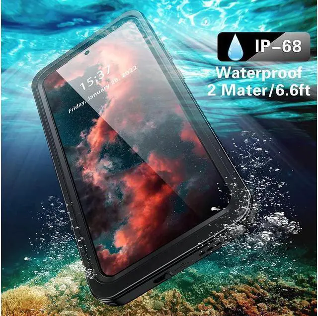 Alt view image 4 of 7 - BONAEVER For Samsung Galaxy S21 FE Case Waterproof 360° Protection with Built in Screen Protector Shockproof IP68 Underwater Protective Phone Case for Samsung S21 FE 5G 6.4 inch 2022