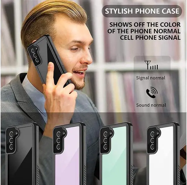 Alt view image 2 of 7 - BONAEVER For Samsung Galaxy S21 FE Case Waterproof 360° Protection with Built in Screen Protector Shockproof IP68 Underwater Protective Phone Case for Samsung S21 FE 5G 6.4 inch 2022
