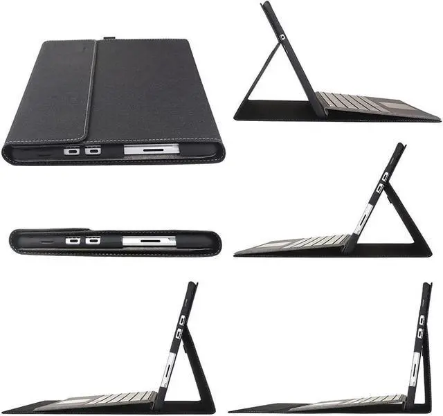 Alt view image 2 of 7 - BONAEVER For Microsoft Surface Pro 8 Case - Premium PU Leather Stand Cover with Multiple Angle Viewing / Pen Holder for Surface Pro 8 13 inch 2021