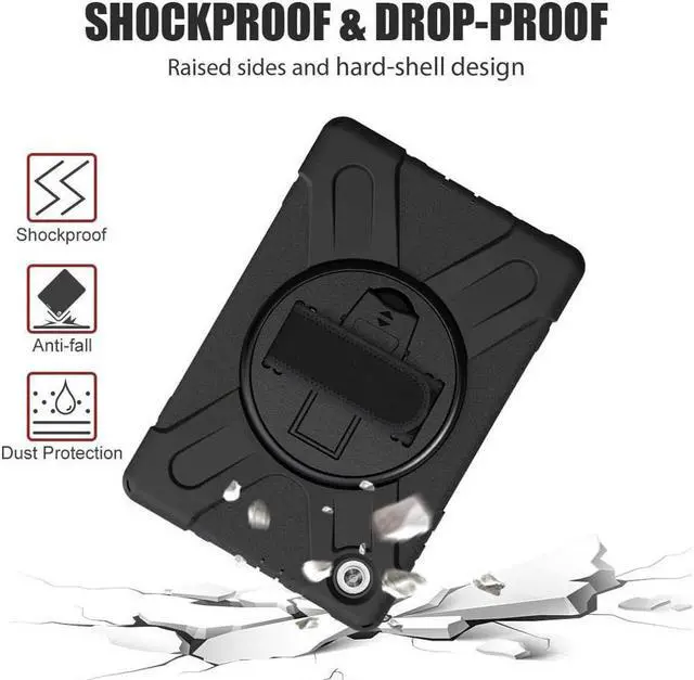 Alt view image 6 of 6 - BONAEVER Case for Lenovo Tab M10 HD 2nd Generation 2020 10.1 Inch TB-X306F / TB-X306X Shoockproof Cover with Hand Strap Stand and Shoulder Belt