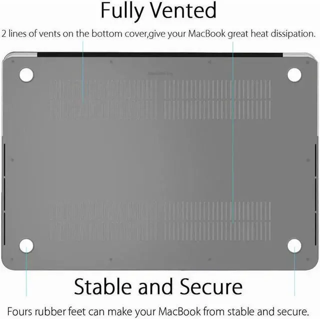 Alt view image 4 of 6 - BONAEVER Protective Hard Case for MacBook Pro 15 inch with Retina Display Model A1398 Shell Cover with Keyboard Skin For Apple MacBook Pro 15.4" 2012-2015 Release