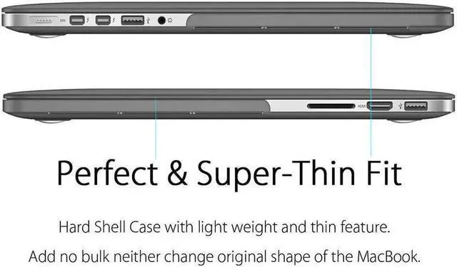 Alt view image 5 of 6 - BONAEVER Protective Hard Case for MacBook Pro 15 inch with Retina Display Model A1398 Shell Cover with Keyboard Skin For Apple MacBook Pro 15.4" 2012-2015 Release