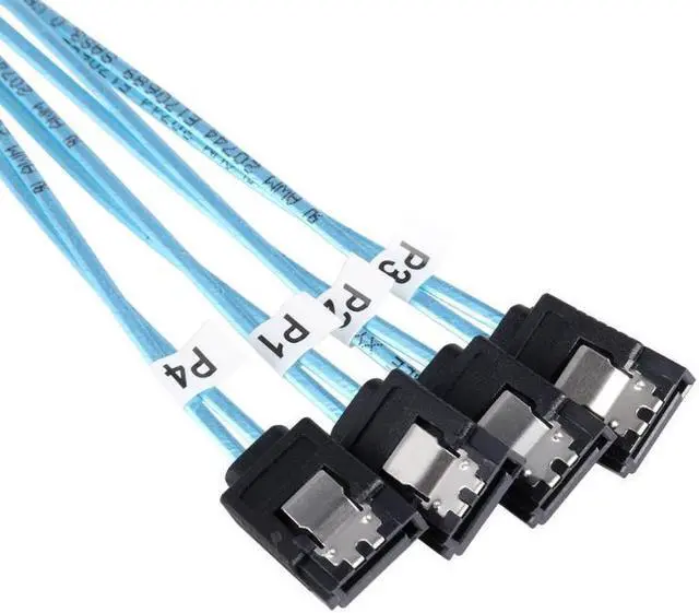 Alt view image 3 of 6 - SAS SATA Cable Mini-SAS SFF-8087 To 4 SATA Cable Mini SAS 4i SFF8087 36P To 4 SATA 7P Cable 12Gbps 50cm Hard Drive Data