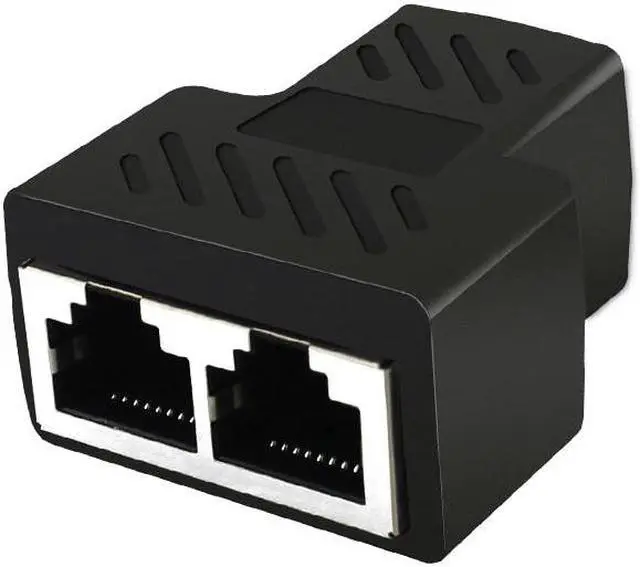 Main image of 2pcs RJ45 Splitter 1 To 2 Dual Female Port Adapter CAT 5/CAT 6 LAN Ethernet Socket Splitter Connector Adapter Splitter Extension