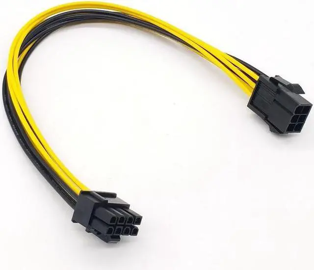Main image of Graphics Card 6PIN To 8pin Server Power Conversion Board 6PIN To 6+2P Graphics Card Power Supply Extension Cable 18awg(0.3m)