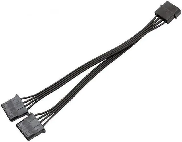 Main image of 18AWG Molex 4 Pin Male To Dual 4 Pin Female IDE Molex Power Connectors Sleeved Y Splitter Cable