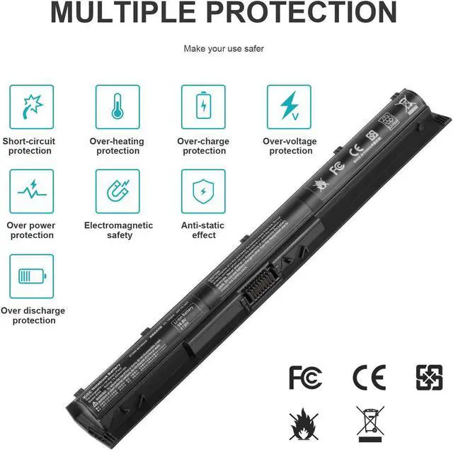 Alt view image 2 of 5 - 14.8V Battery for HP HSTNN-DB6T HSTNN-LB6R HSTNN-LB6S HSTNN-IB6X KI04 K104