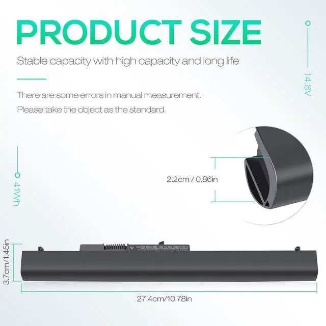 Alt view image 4 of 5 - 14.8V Battery for HP Pavilion 15-P064US 15-P100DX 15-P114DX 17-F248CA 15-P143CL