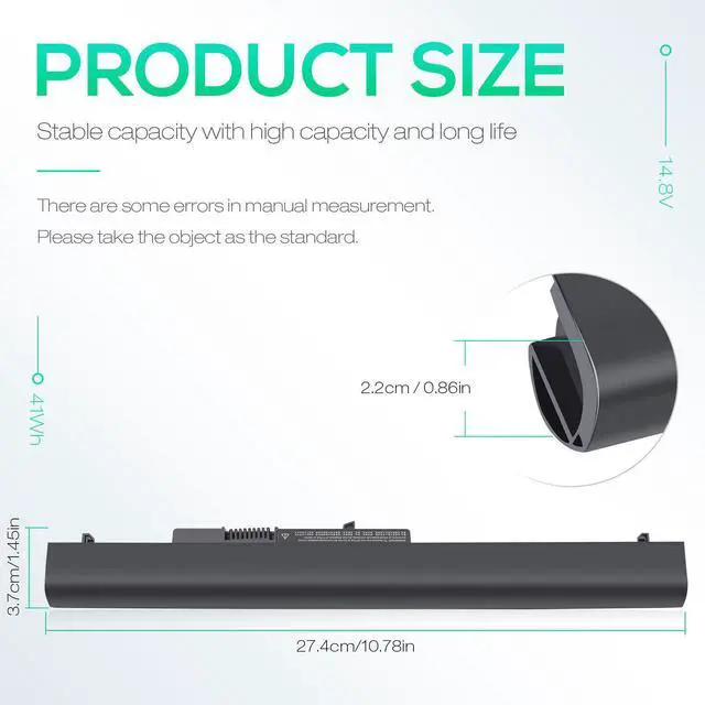 Alt view image 4 of 5 - 14.8V Battery for HP Pavilion 15-D017CL 15-D035DX 15-D040NR 15-R181NR 15-D056NR