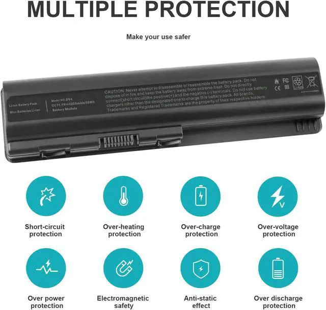 Alt view image 3 of 5 - 11.1V Battery for HP Pavilion dv6-1050us dv4-2165dx dv4t-1600 dv4-2170us dv4-2000 dv4-2170us dv4-2000