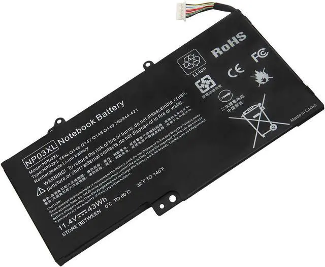 Alt view image 5 of 5 - 11.4V Battery for HP Envy X360 15-U110DX 15-U363CL 15-U410NR 15-U437CL 15-U473CL 15-U493CL NP03