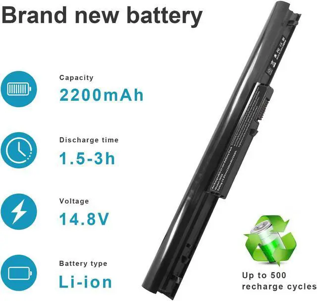 Alt view image 3 of 5 - 14.4V Battery for HP VK04 Pavilion 14-B032WM 15-B130SA 14-B109WM 14-B109WM 15-B129WM Sleekbook