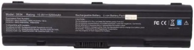 Main image of 11.1V Battery for Toshiba Satellite A215-S7462 A305D-S6914 A305-S6825 A305-S6829