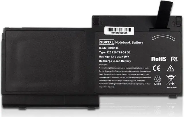 Alt view image 2 of 5 - 11.1V Battery for HP EliteBook G2 825 G1 825 G2 E7U25AA E7U25UT F6B38PA