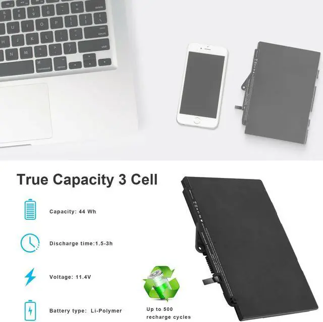 Alt view image 5 of 5 - 11.4V Battery for HP EliteBook 820 G3 G4 Series 725 G3 725 G4 Series