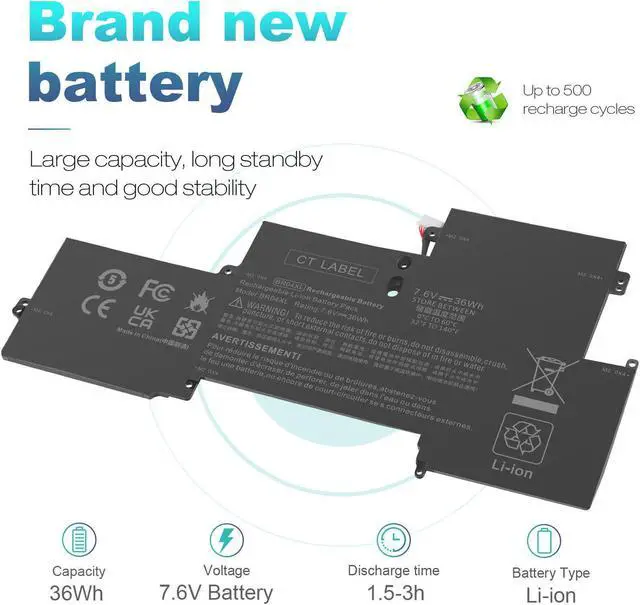Alt view image 2 of 5 - 7.6V Battery for HP EliteBook Folio 1020 1030 G1 HSTNN-DB6M HSTNN-I26C