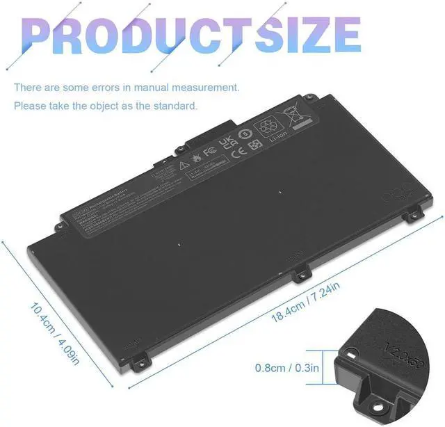 Alt view image 4 of 5 - 11.4V Battery for HP ProBook 640 645 650 G4 ProBook 640 650 G5 ProBook 650 G7