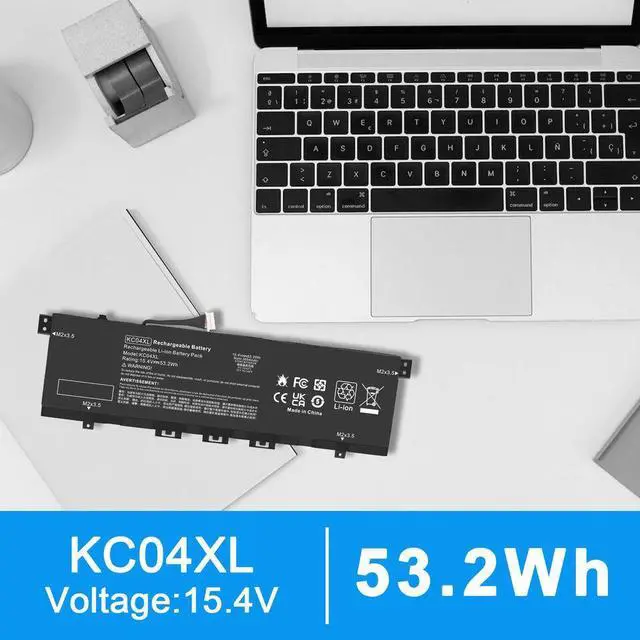 Alt view image 5 of 5 - 15.4V Battery for HP Envy 13-ah0004la 13-ah0052la 13-ah0053la 13-ah0054la 13-AH0003TX 13-AH0006UR